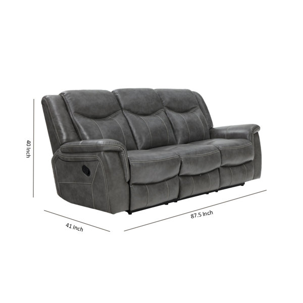 Williston Haider 87.5'' Pillow Top Arm Reclining Sofa Wayfair